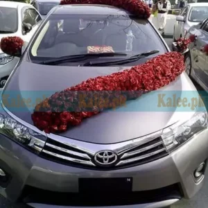 Red Rose Flowers Corolla Wedding Car Decoration