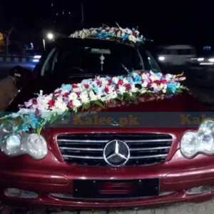 Daisies Roses And Gladiolus Wedding Car Decor