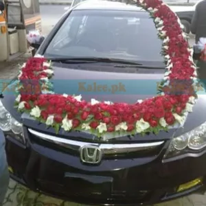 S Design Red Roses And White Glades Car Decor