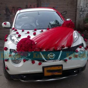 Red Rose Flowers Wedding Car Decoration