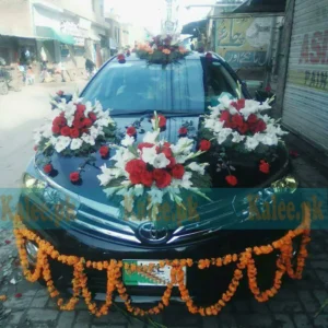 Roses Glades And Marigold Car Decoration