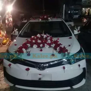 White Glades And Red Roses Car Decoration