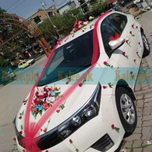 Gladiolus And Rose Flowers Car Decoration