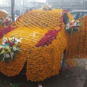 Marigold Roses And Glades Car Decoration