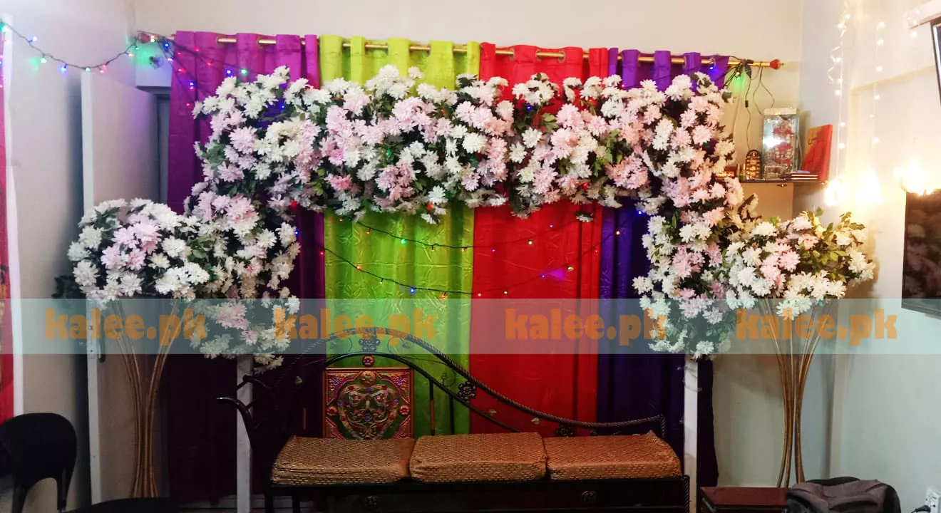 Wedding Stage Decor With Artificial Mix Flowers