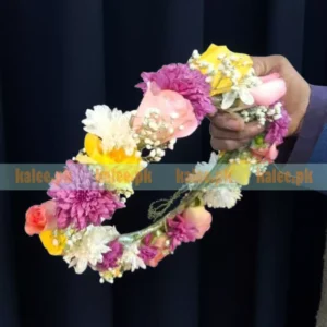Floral Crown With Roses Daisies And Baby's Breath