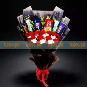 Chocolates Bouquet With Roses & Daisies