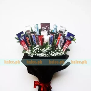 Mix Chocolates Bouquet With Baby's Breath