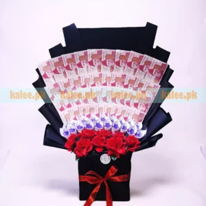 5k Mixed Cash Bouquet With Artificial Roses