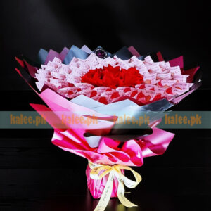 100 PKR Currency Notes Round Shaped Bouquet