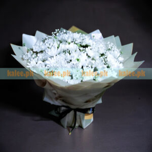 Hand Tied Fancy Bouquet With Daisy & Baby’s Breath