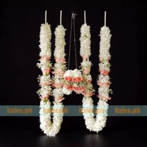 Pink Roses Baby's Breath & Star Jasmine Kangan & Garland Set