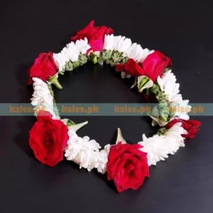 Daisy And Red Rose Flowers Crown