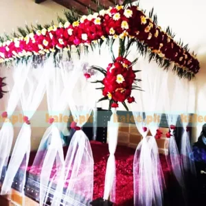 Chrysanthemum And Red Rose Flowers Bridal Room