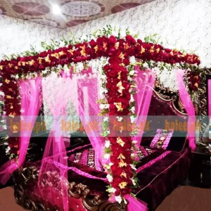 Glades And Red Rose Flowers Wedding Night Room