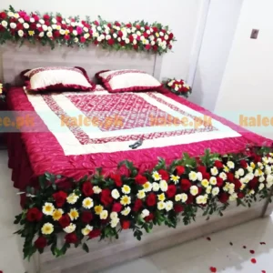 Red Roses & Chrysanthemum Bridal Room Decor Service