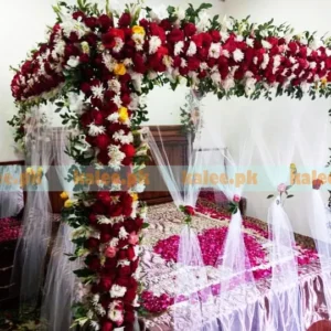 Red Roses & Chrysanthemum Bridal Bedroom Decoration