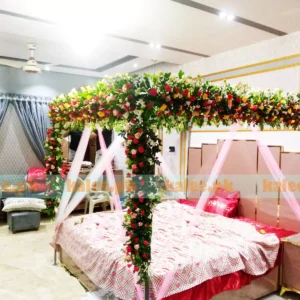 Tuberose & Mixed Roses Bridal Bedroom Decoration