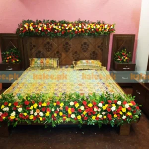 Colorful Mixed Roses First Night Wedding Room