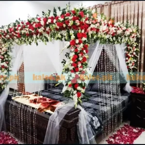 Mixed Flowers First Night Wedding Bridal Room