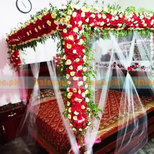 Bridal Room Decoration With Desi Roses & Chrysanthemum