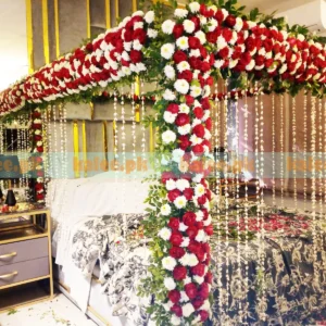 Desi Roses & Chrysanthemum Bridal Bedroom Decor