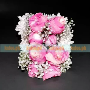 Pink Roses And Baby's Breath Bridal Kangan