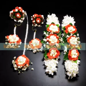 Roses Jasmine & Baby's Breath Complete Jewelry Set