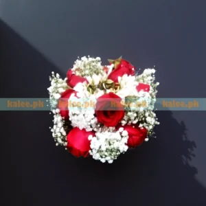 Red Roses And Baby's Breath Bridal Kangan