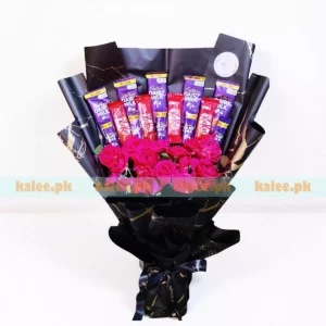Chocolates Bouquet With KitKat Dairy Milk & Roses