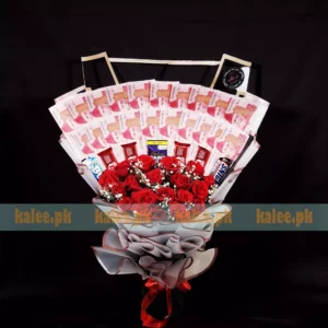 2000 Cash Bouquet With Chocolates And Flowers