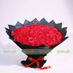Round Shap 100 Rose Flowers Bouquet