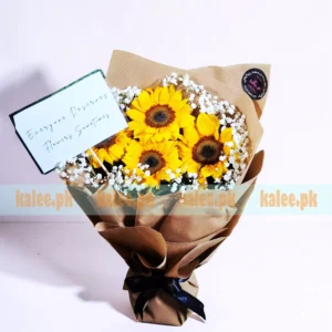 Sunflowers Bouquet With Baby's Breath