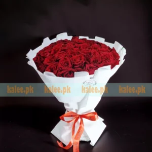 Red Roses Round Design Bouquet