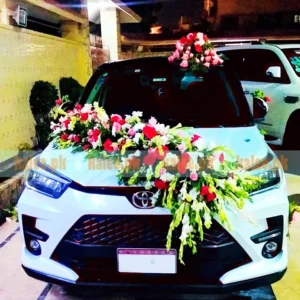 Wedding Car Decoration With Mixed Colorful Flowers