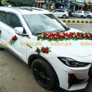 Car Decoration For Baraat With Mixed Flowers