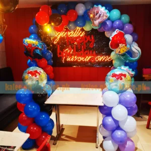 Spiderman & Little Mermaid Birthday Balloons Decoration