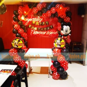 Classic Mickey Mouse Polka Dot Theme Birthday Balloon  Setup