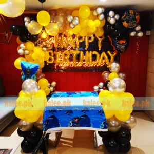 Batman Birthday Party Decor With Banner & Table Cover